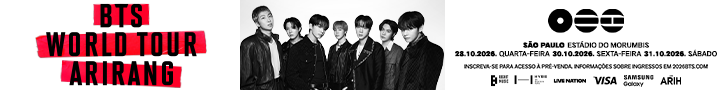 Banner BTS World Tour Arirang em São Paulo