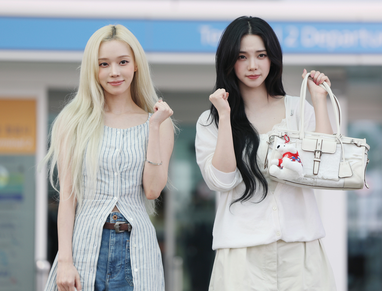 KARINA e WINTER, do aespa, e Kwon Eun-bi embarcam em rumo ao
